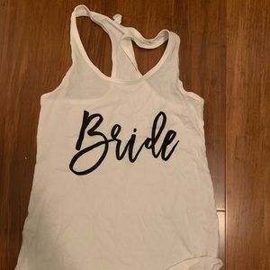 Bride tank top